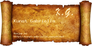 Kunst Gabriella névjegykártya
